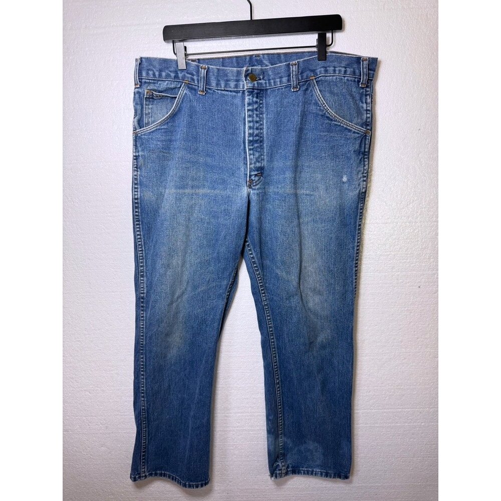 Saddle King Mens Size 40 x 30 Medium Wash Denim Work Wear Jeans Straight Leg USA